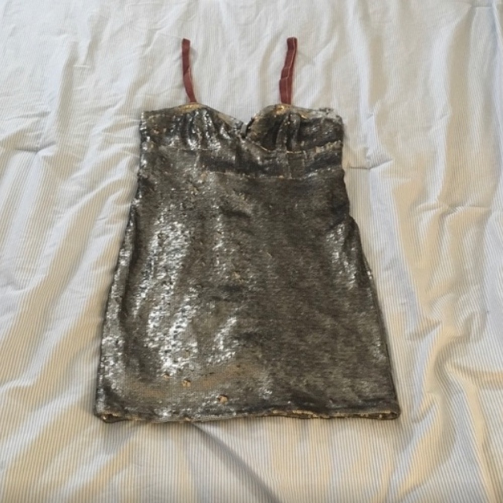 NWOT Free People Sequin  Mini Slip Dress